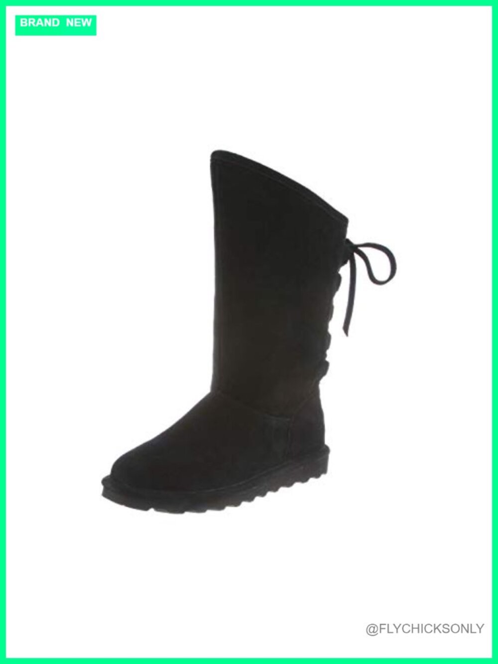 Suede Mid-Calf Snow Boot Wool Blend Lining Winter Comfort Boot